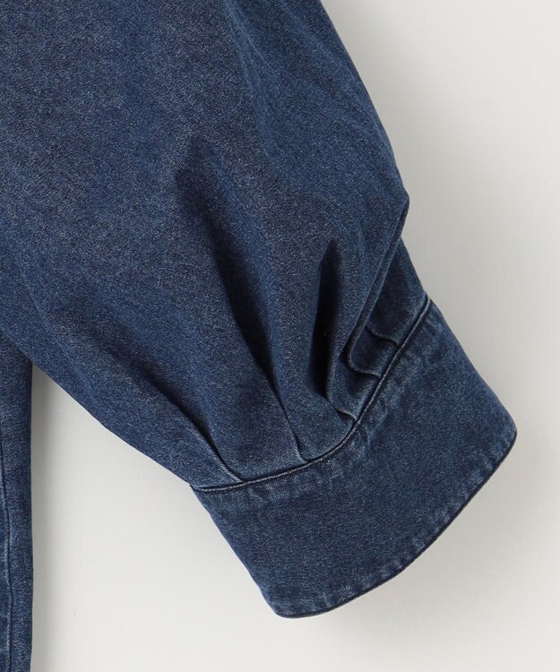 組曲 S 【WEB限定】フロントフリル デニムブラウス ユーズドブルー系