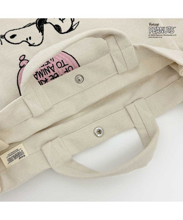 ROOTOTE 8386【スヌーピー】IP.ミディアム.2way.ピーナッツ-9L 01：アイボリー