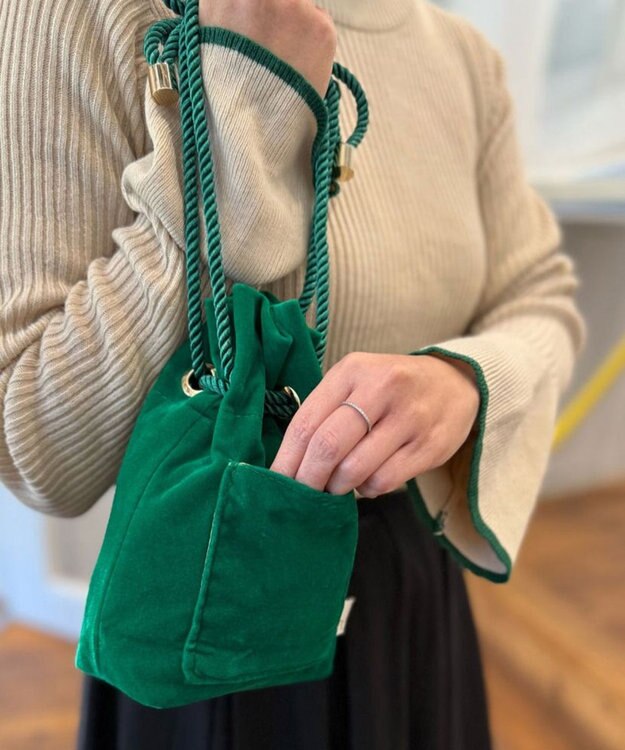 ROOTOTE 0671【直営店限定】ベビールー.ベロア チェーン-A 03：グリーン