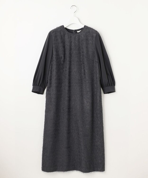 自由区 L 【カタログ掲載】ループカットジャカード ワンピース スレート