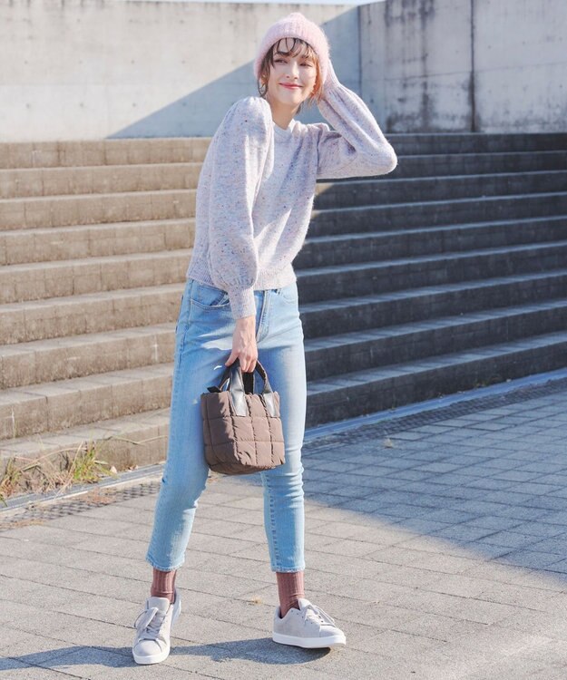 Tiaclasse シャイニーリブソックス オレンジ