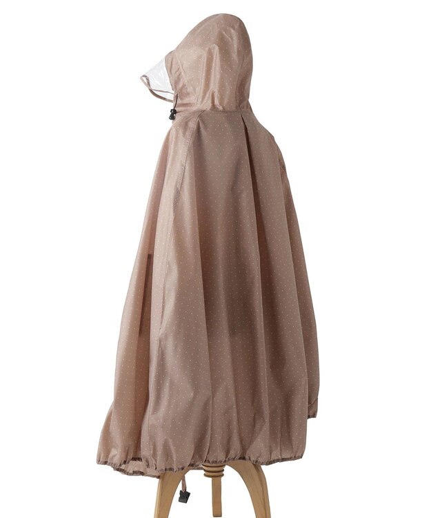 MOONBAT FLAT PURE サイクル レインポンチョ ドット 自転車 収納袋付き ベージュ