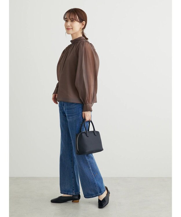 Green Parks ・ＥＬＥＮＣＡＲＥ　ＤＵＥ　バックリボンブラウス Mocha