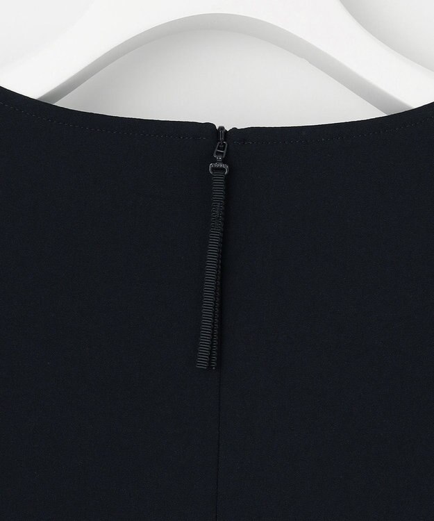 J.PRESS LADIES 【セットアップ対応・人気素材】Light ジョーゼット クルーネック ブラウス ネイビー系