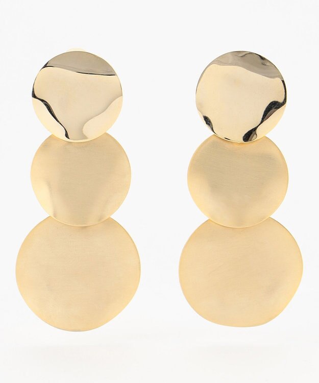 自由区 スリーサークル イヤリング ゴールド