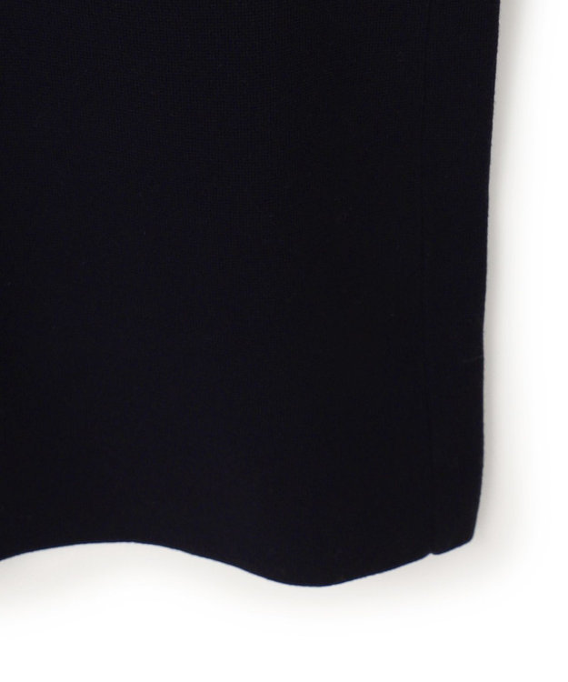 23区 S 【洗える/吊り干しOK】ヴィスコースストレッチ レース襟 ワンピース ネイビー系