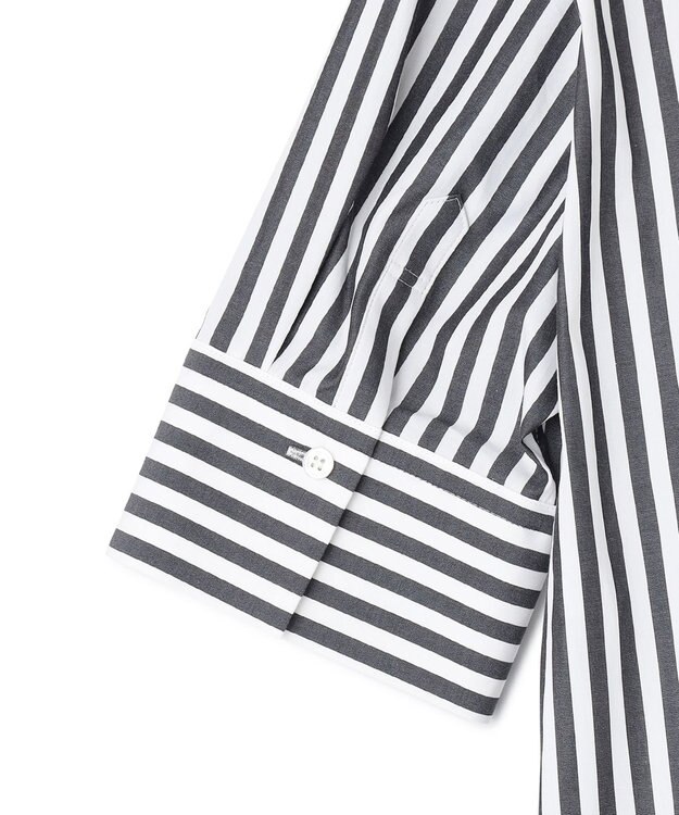BEIGE， PERSIMMON / シャツワンピース Black Stripe