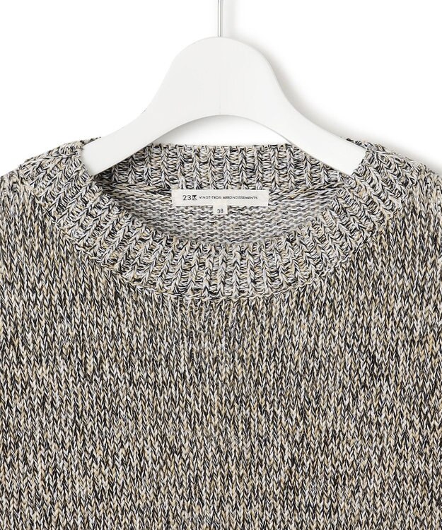 23区 L カラーミックスファンシー ニット モノトーンミックス