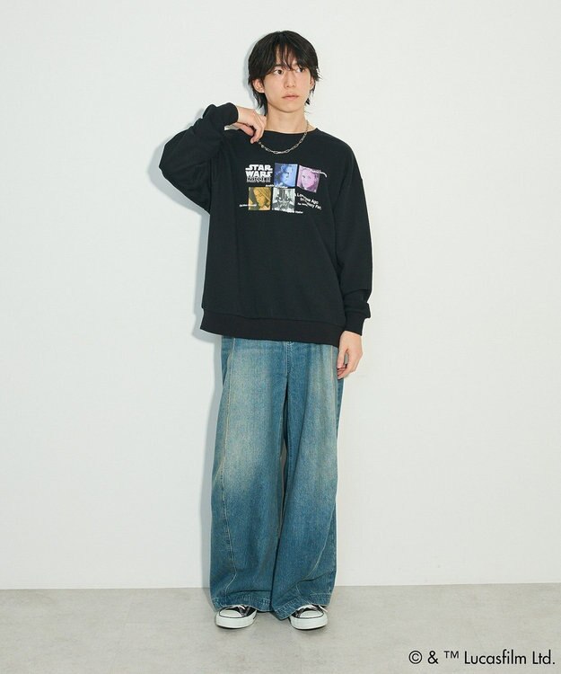 Green Parks ＳＴＡＲ　ＷＡＲＳ／プリントスウェット Black