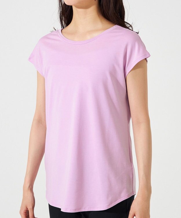 Chacott Chacott BALANCE ツイストアクセント2WayTシャツ アイリス