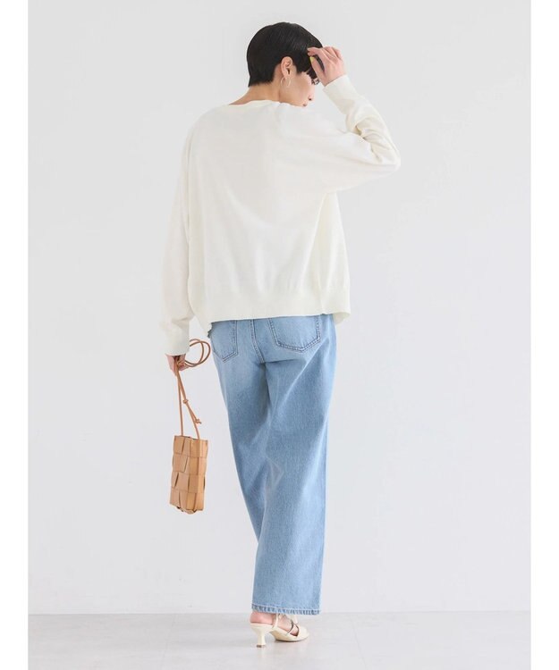 AMERICAN HOLIC ＵＶカットクルーネックニットカーディガン Off White