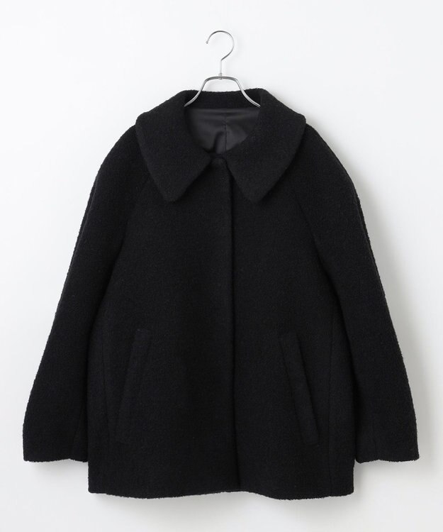 #Newans 【昨年即完売コート新色追加！】プードルコクーンコート ブラック