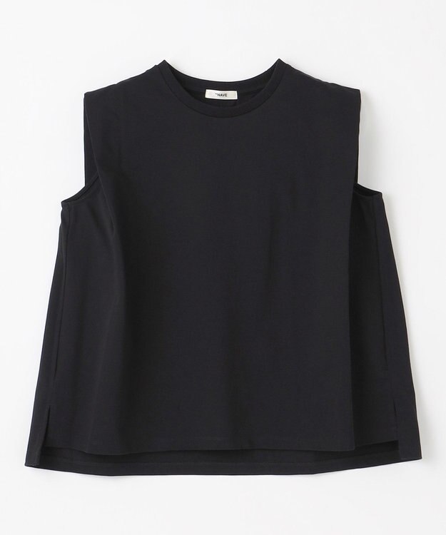 NAVE 【ReNAVE・洗える/接触冷感/UVケア】ファンクションＴ ノースリーブ ブラック系