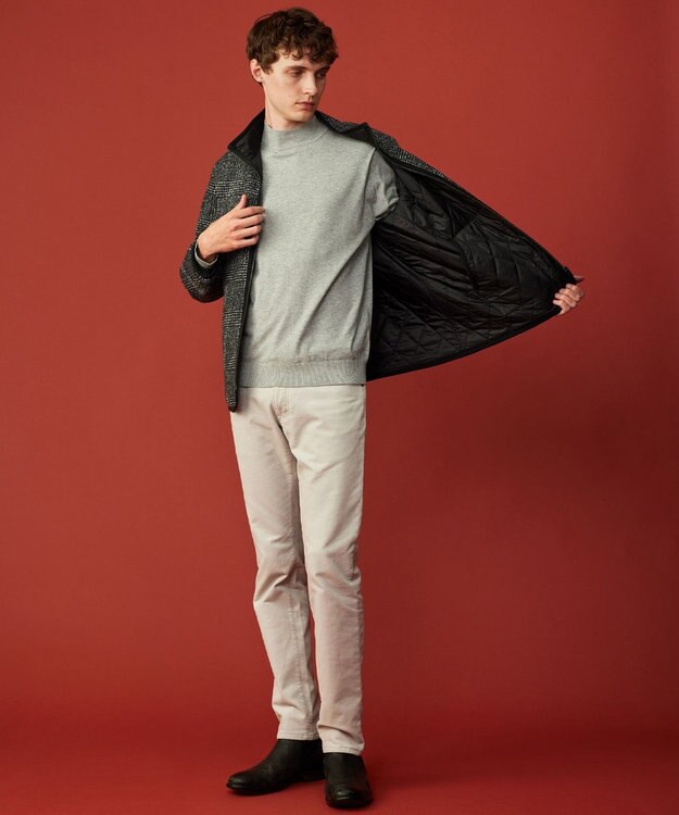 JOSEPH ABBOUD 【洗える/チクチクしない/3シーズン対応】SNOWY モックネック セーター ライトグレー系