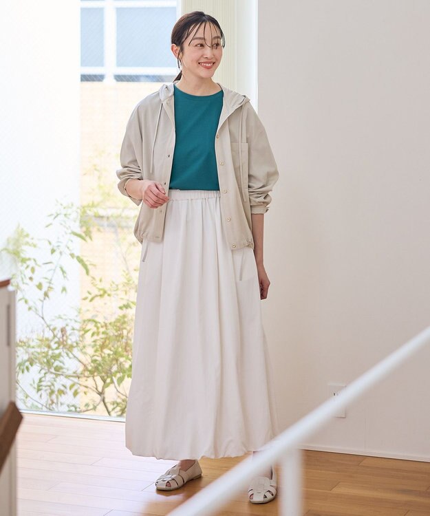 ANY L 撥水フーデットシャツ グレージュ