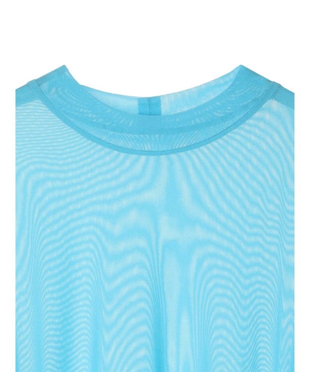 earth music&ecology ５分袖シアーインナー Blue