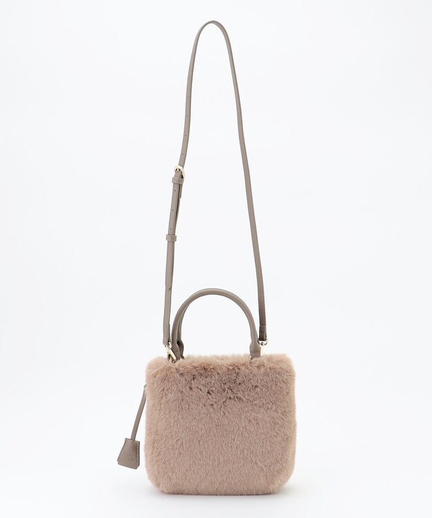 J.PRESS LADIES 【2way】エコファー バッグ ブラウン系