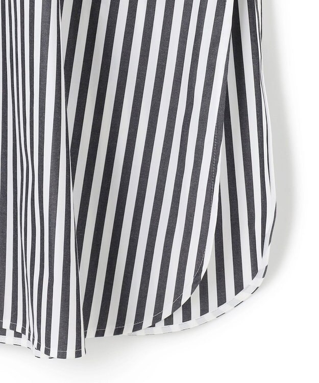BEIGE， PERSIMMON / シャツワンピース Black Stripe