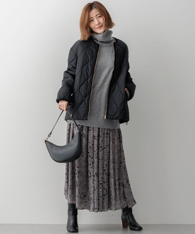 23区 ピュアカシミヤ タートルネック  ニット グレー系