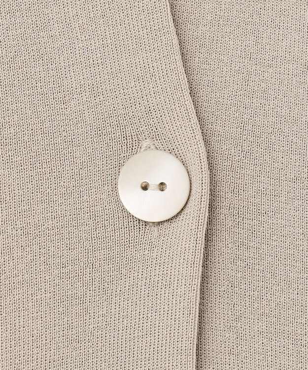 ICB 【洗える】 ドライコットンアセテート ニットジャケット ライトオリーブ系