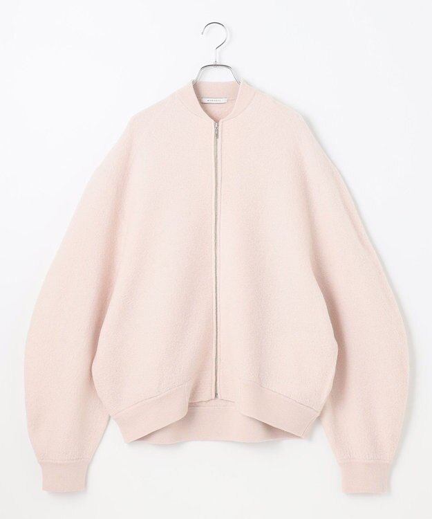 #Newans リラックスフィットドルマンニットブルゾン ピンク系