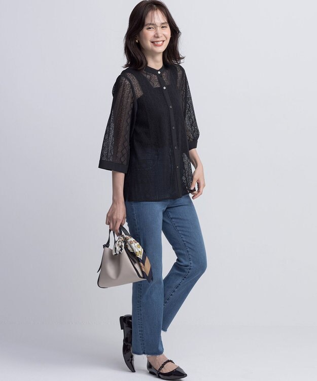 組曲 S ミッドデニム パンツ ライトインディゴ系