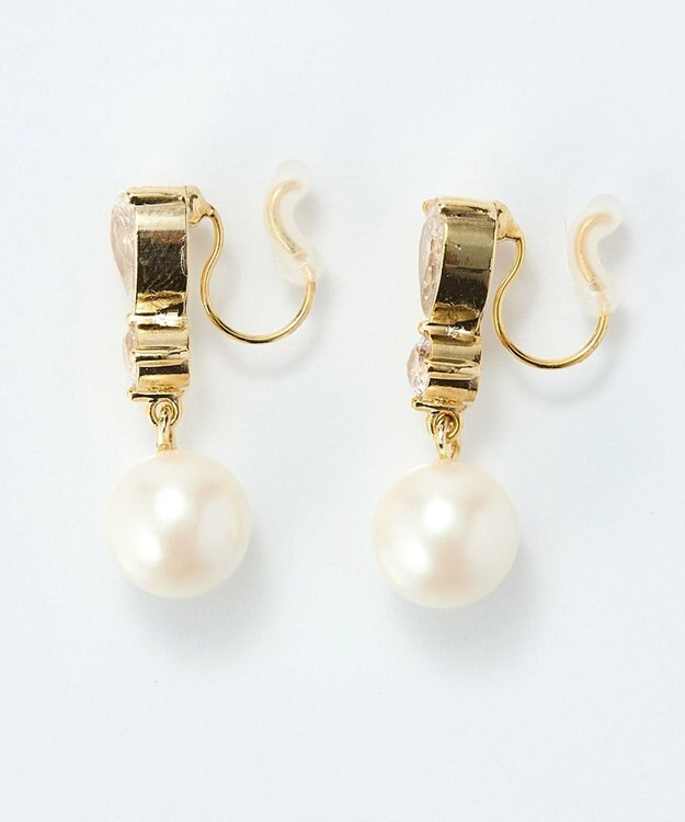 Phoebe <オンワード限定セット>ルナドロップパールイヤリング×ハートシニヨンカフ ゴールド