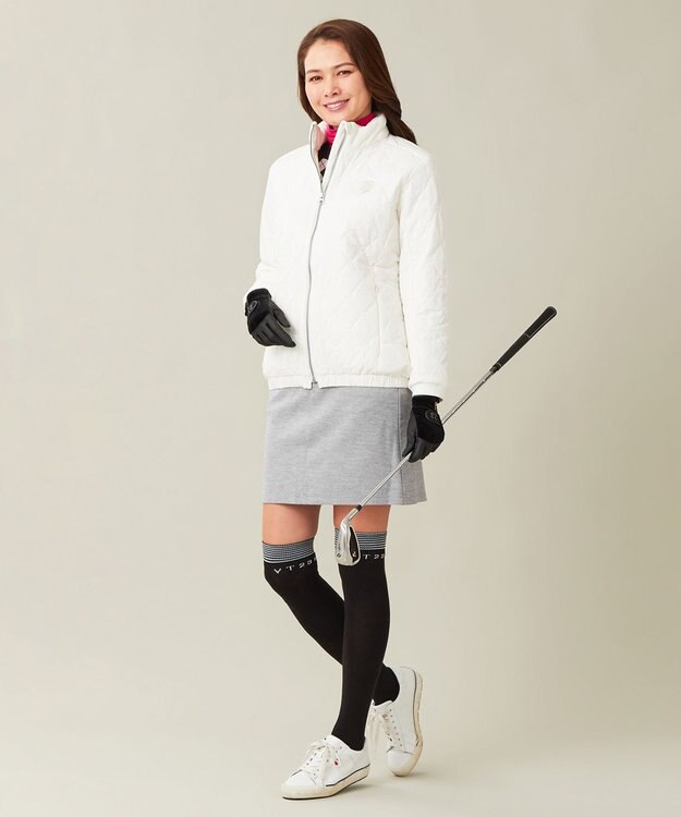 23区GOLF 【WOMEN】【ストレッチ】ポンチ スカート ライトグレー系