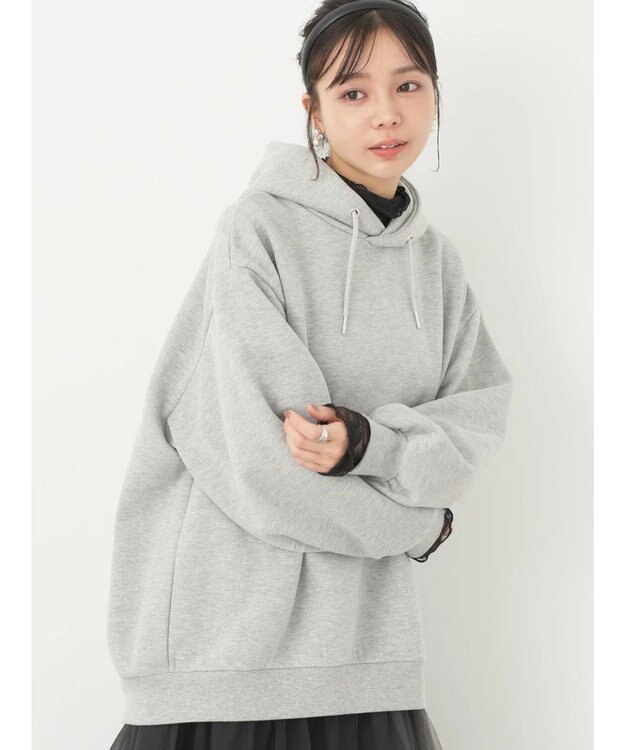 earth music&ecology 裏起毛パーカー Gray Mixture