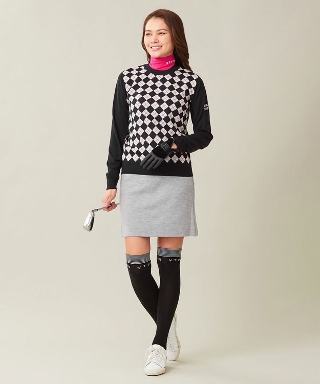 23区GOLF 【WOMEN】【ストレッチ】ポンチ スカート ライトグレー系