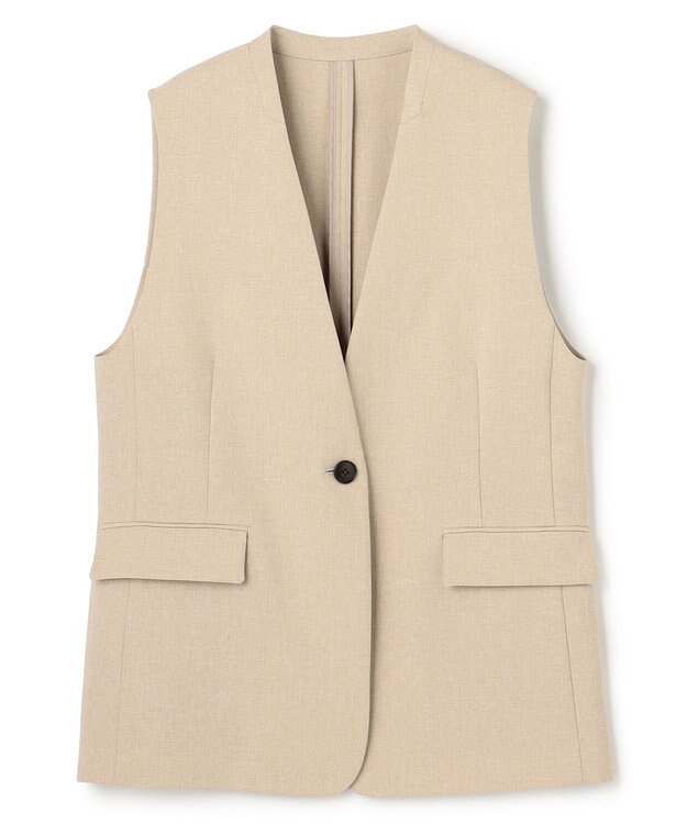 uncrave ウォッシャブルドライサップ ジレ シャンブレーベージュ