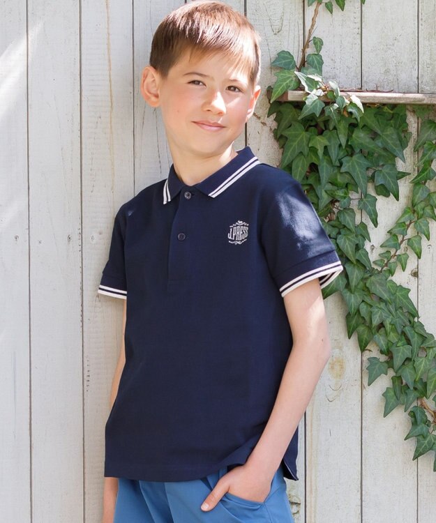 J.PRESS KIDS 【140-170cm】カノコ 半袖ポロシャツ ネイビー系