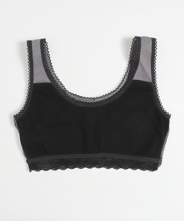 WEGO 【ハーフトップ＆ショーツセット】Liliane　Ciel　リボンドット グレー