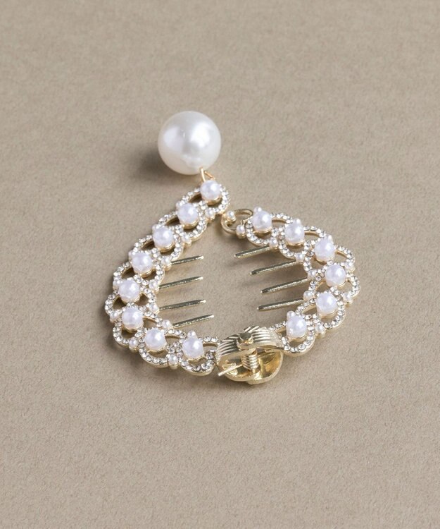 Phoebe <オンワード限定セット>ルナドロップパールイヤリング×ハートシニヨンカフ ゴールド