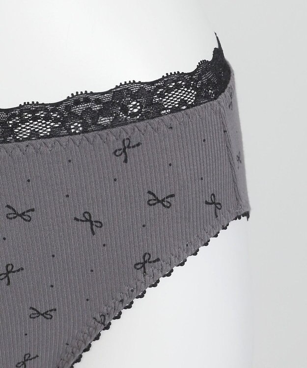 WEGO 【ハーフトップ＆ショーツセット】Liliane　Ciel　リボンドット グレー