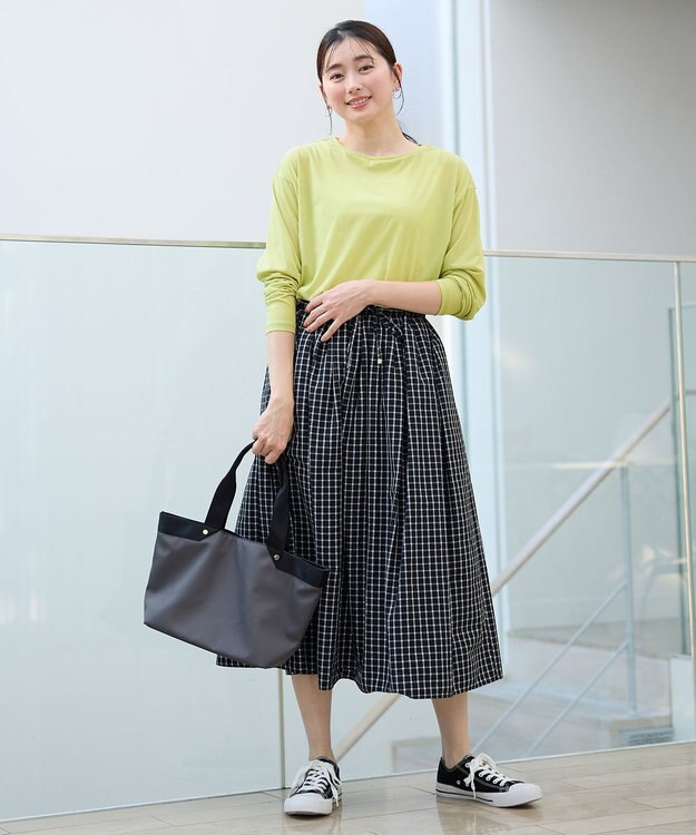 ANY シア―ラウンドネックTシャツ アップルグリーン