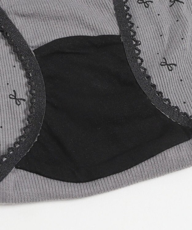 WEGO 【ハーフトップ＆ショーツセット】Liliane　Ciel　リボンドット グレー