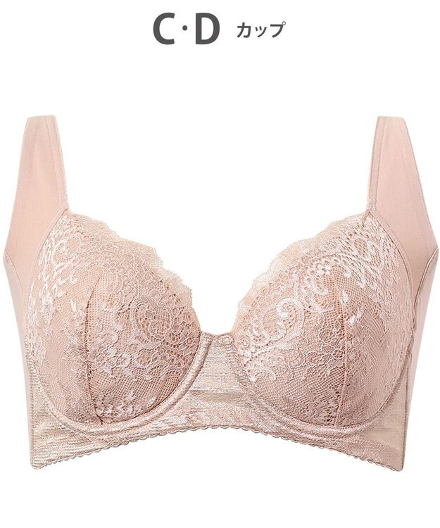 Wing ブラジャー 脇胸すっきり 脇高設計 背中の段差を軽減 肩にくいこみにくい 快適なつけごこち 【すっきりスムージング】 ブラ NB2724 ウイング／ワコール ベージュ