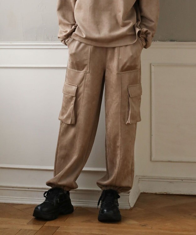 Green Parks ・ＳＵＧＡＲ　ＳＰＯＯＮスエードポンチカーゴパンツ Beige