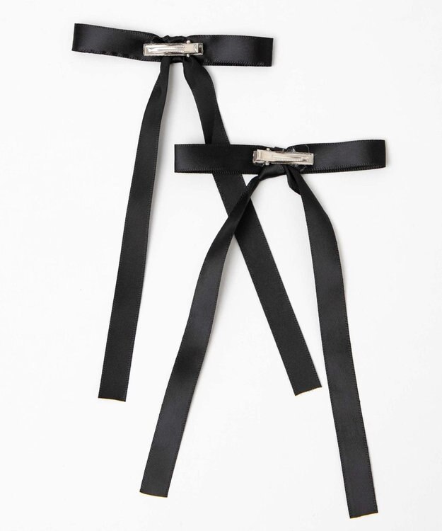 WEGO L2Pロングリボンヘアクリップ ブラック