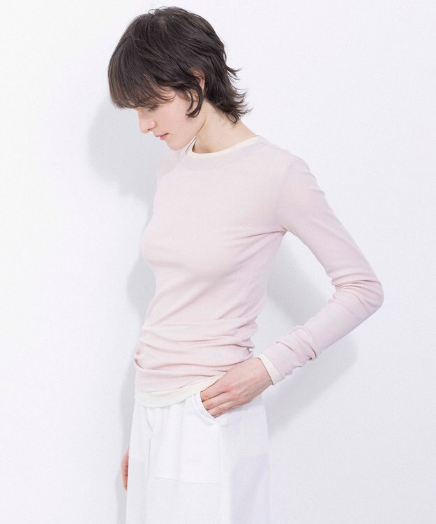 NAVE 【Nave・洗える】ガーゼフライス ロングスリーブ ピンク系
