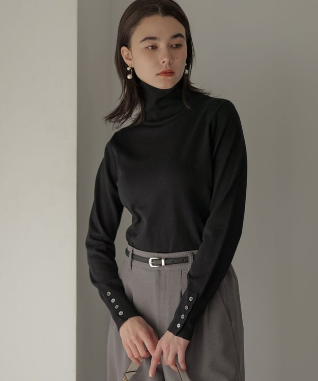 組曲 S ニューシックタートル ニット ブラック系