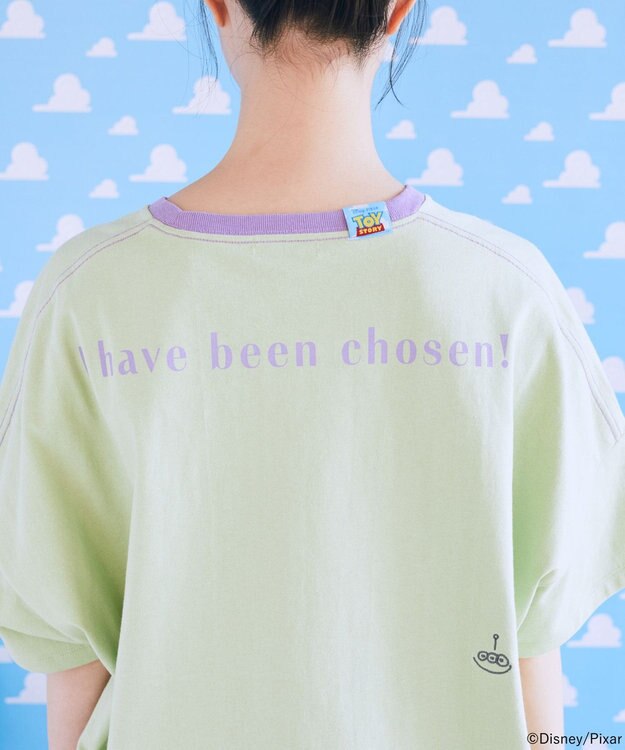 earth music&ecology 【予約】リンガーTシャツ/TOY STORY グリーン