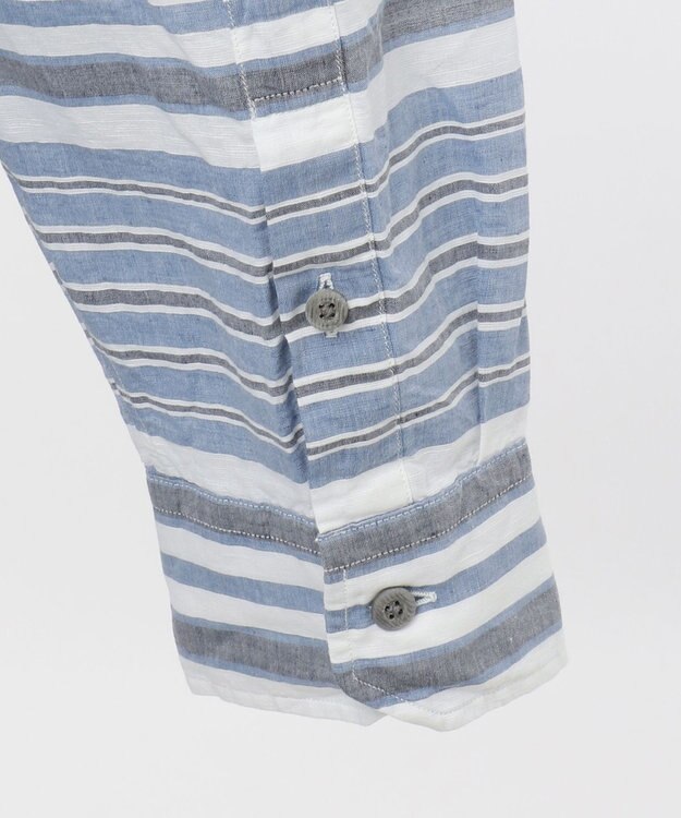 JOSEPH ABBOUD MOUNTAIN 【SPACE】OGビッグボーダー シャツ サックスブルー系2