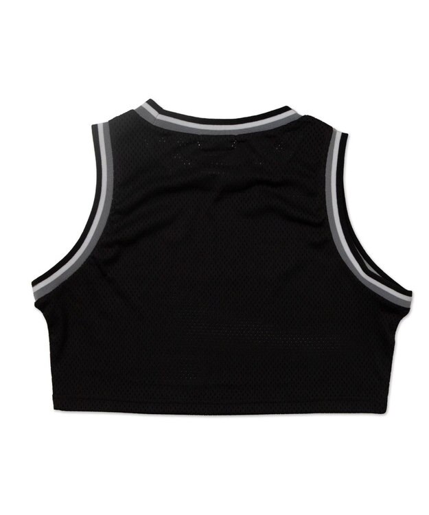 WEGO ロゴプリントメッシュタンク ブラック