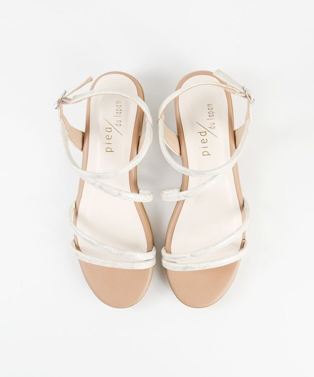 BONTRE 【pied du lapan/ピエドラパン】ナローストラップソールサンダル/50759ZI アイボリー