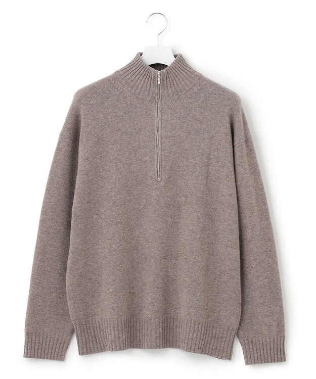 J.PRESS YORK STREET 【UNISEX】タートルハーフジップ ニット ブラウン系