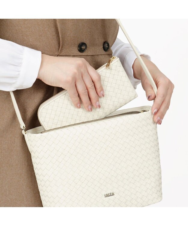 IBIZA マノ　L字ファスナー長財布 アイボリー