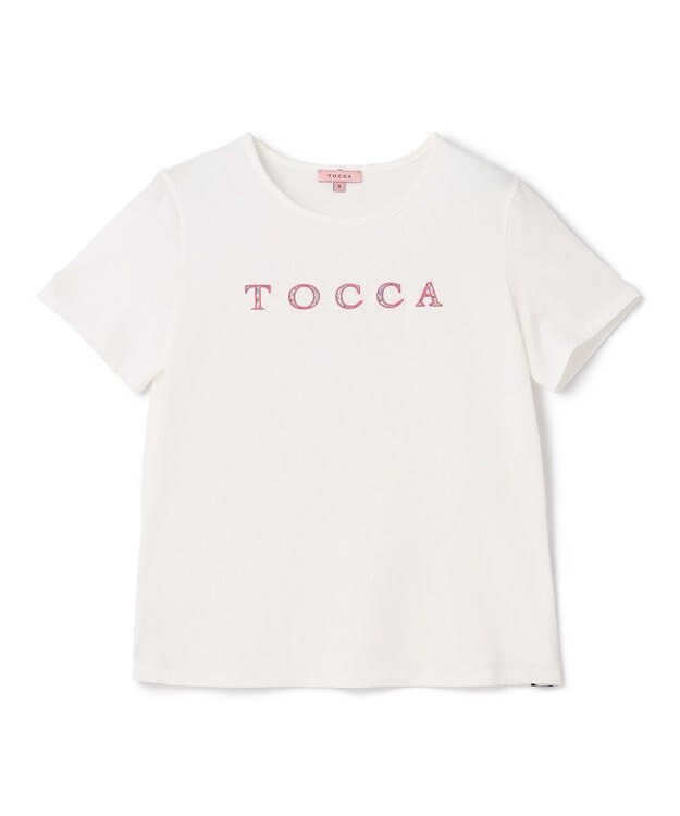 TOCCA 【洗える！】TOCCA PATCHWORK LOGO TEE Tシャツ ホワイト系