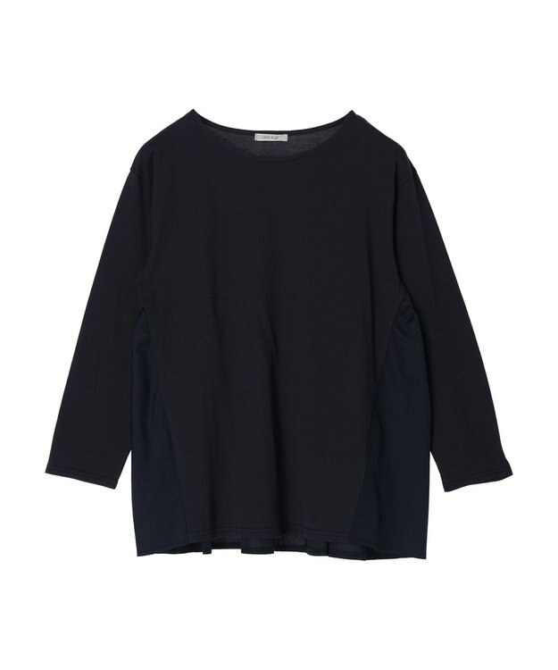 Green Parks バックギャザー布帛切替プルオーバー Navy